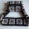 Gehaakte tas 'Furry & black'