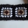 Gehaakte tas 'Furry & black'