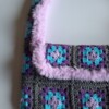 Gehaakte tas 'Furry & grey'