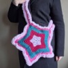 Gehaakte tas 'Purple star'