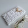 Geweven brillenkoker 'White & gold'