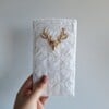 Geweven brillenkoker 'White & gold'
