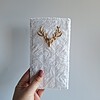 Geweven brillenkoker 'White & gold'