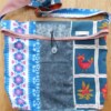 Grote tas van vintage stoffen