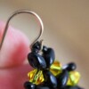 Handgemaakte exclusieve designer oorbellen, geel emaille draak, unieke oorbellen met goud vermeil | EssiesJewels