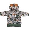 Handhemaakte - capuchon- sweatshirt- safari-dieren