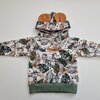 Handhemaakte - capuchon- sweatshirt- safari-dieren