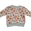 Trui- sweatshirt- bloemen-beige