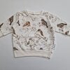 Handhemaakte truin- sweatshirt- vogels