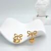 Heart Bow Dangle Earrings