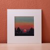 Klein schilderij zonsondergang