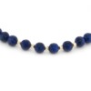 Lapis lazuli armband met 14 karaat gouden kralen, voor vrouwen en mannen, perfect als cadeau, maat verstelbaar 15-21 cm