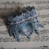 Marie-Antoinette blauw KANT Cuff Armband