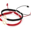 Originele Rode Armband met Zonnebedel, 14 Karaat goud, Gevlochten Koord