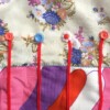 Tasje met roze vintage stoffen