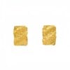 Textured Rectangle Earring | thick 18k gold plated