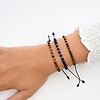 Tijgeroog armband met 14 karaat gouden kralen van 2,5 mm, voor vrouwen en mannen, maat verstelbaar 15-21 cm, ideaal als cadeau