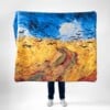 Vincent van Gogh Tarweveld Deken | Artistieke Polar Plaid | Gezellig & Duurzaam