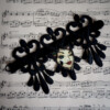 Zwart kant cuff armband sailor tattoo girl