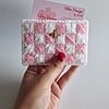 geweven pasjeshouder 'White & babypink'