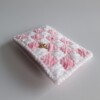 geweven pasjeshouder 'White & babypink'