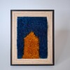 mini aaibare kunstwerkje in listje Winter Huisje