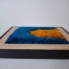 mini aaibare kunstwerkje in listje Winter Huisje
