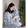 Blue Multipattern Pyjama