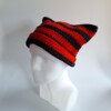Gehaakte muts 'Black & red'