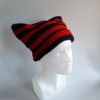 Gehaakte muts 'Black & red'