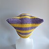 Gehaakte muts 'Lilac & yellow'