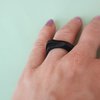 Golvende houten of zwarte stack ring - type 1