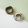 Golvende houten of zwarte stack ring - type 1