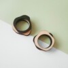 Golvende houten of zwarte stack ring - type 2