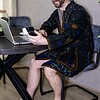 Kimono - Unisex - One size fits all - Indian Bloom Collection - Black