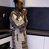Kimono - Unisex - One size fits all - Quilted Charm Collection - Brown