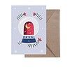 Snowglobe kerstkaartje A6
