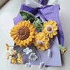 gehaakte zonnebloemen boeket