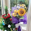 gehaakte zonnebloemen boeket
