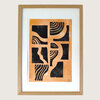 Abstract handgemaakte poster goud met zwart