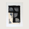 Abstract handgemaakte poster zwart