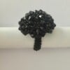 Bloemenmand ring - Zwart