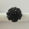 Bloemenmand ring - Zwart