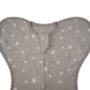 Honeybears Inbakerslaapzak – Slaapzak baby – Inbakerdoek baby - Swaddle up – Lichtgrijs met witte sterretjes – 3 tot 6 maanden - 68 cm - TOG 1.0