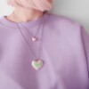 Klein roze hartje ketting