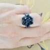 Kristallen ring van hoge kwaliteit - handgemaakt - 
