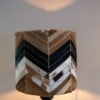 Laura Graveland koeienhuid lampenkap patchwork - echt leer - zwart, bruin, wit - Ø30x26cm