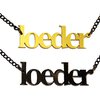 Loeder! naamketting (zwart)