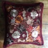 Mexicaanse kussenhoezen, bruine, regio Chiapas, mexicaanse textiel, mexicaanse decoratie, mexicaans ontwerp.