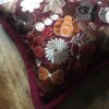 Mexicaanse kussenhoezen, bruine, regio Chiapas, mexicaanse textiel, mexicaanse decoratie, mexicaans ontwerp.
